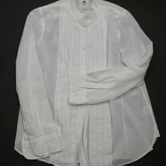 $248 J. Crew Collection Thomas Mason® Tuxedo Shirt Cotton Voile 14 - Picture 4 of 7